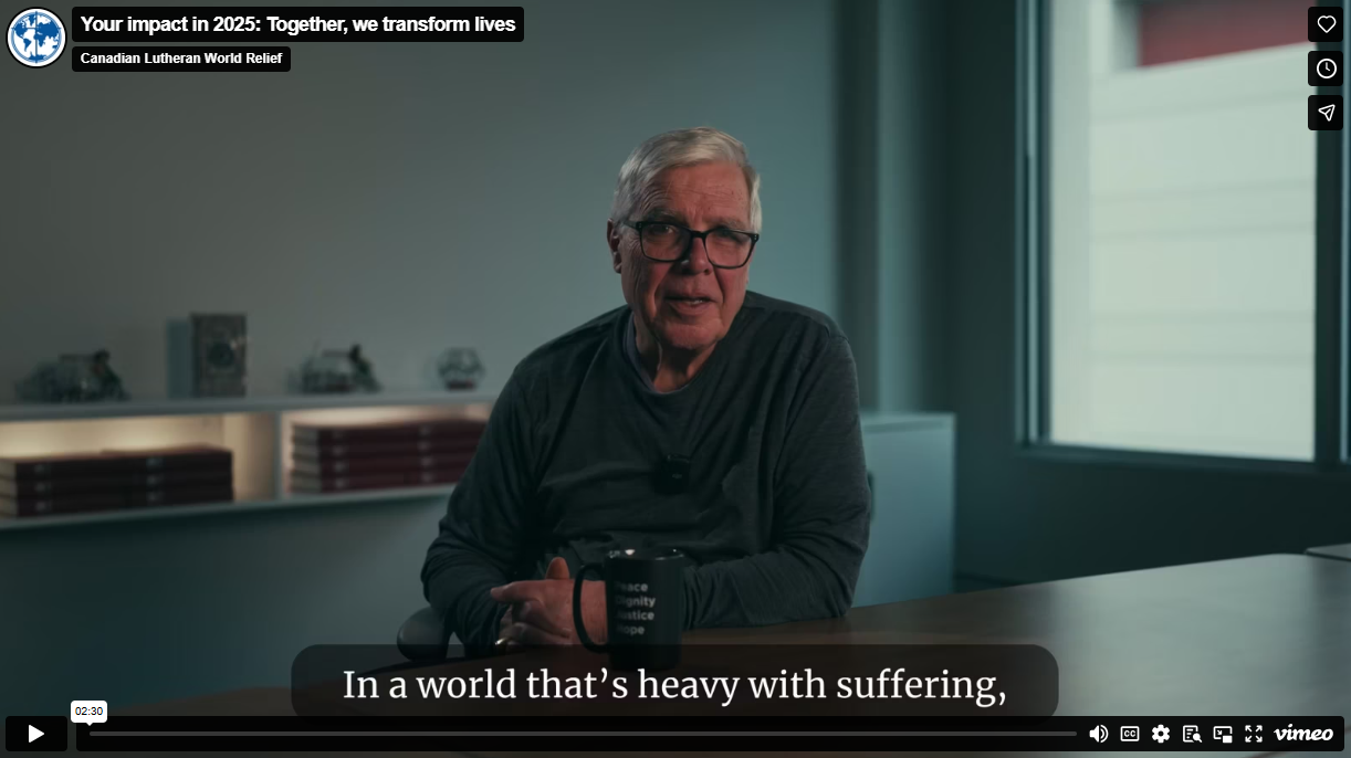 A screen shot of a video featuring Michael Pryse, interim CEO of CLWR